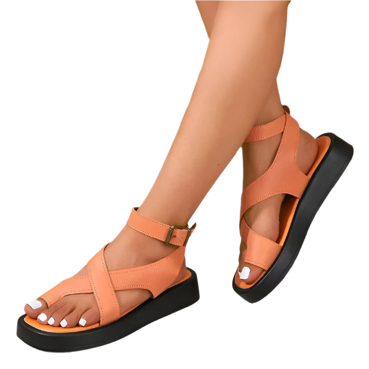 Kvinne Gladiator Sandaler Tykk Såle 0