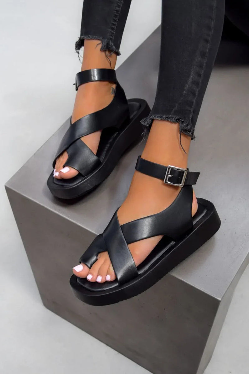 Kvinne Gladiator Sandaler Tykk Såle 1