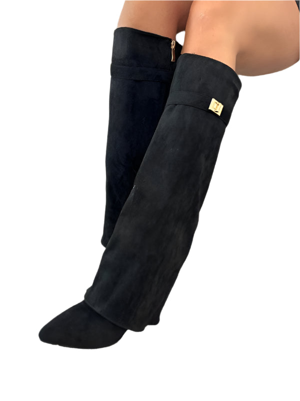 Kvinne Hæler Elegant Blokk Hæl PU 0