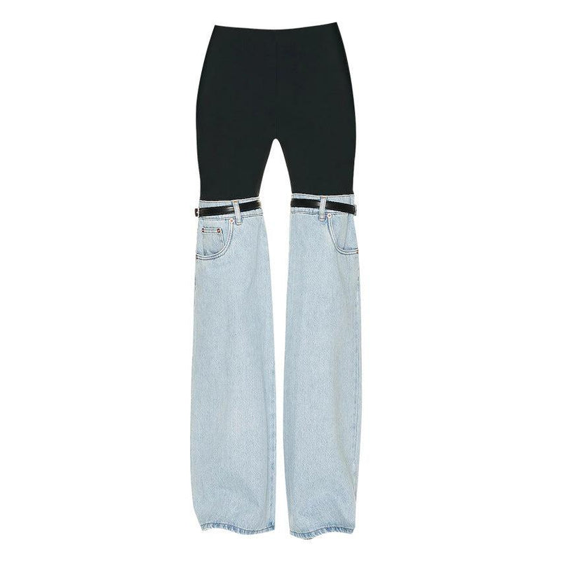 Kvinne Høyt Liv Straight Wide-Leg Bukser 4
