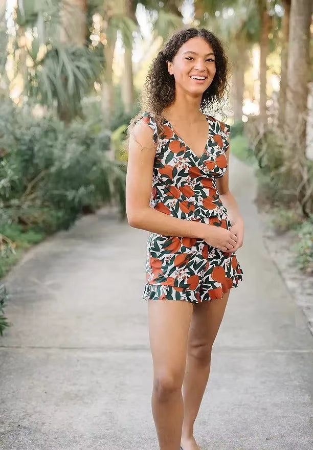 Kvinne Jumpsuit med Innebygd Badetøy 1