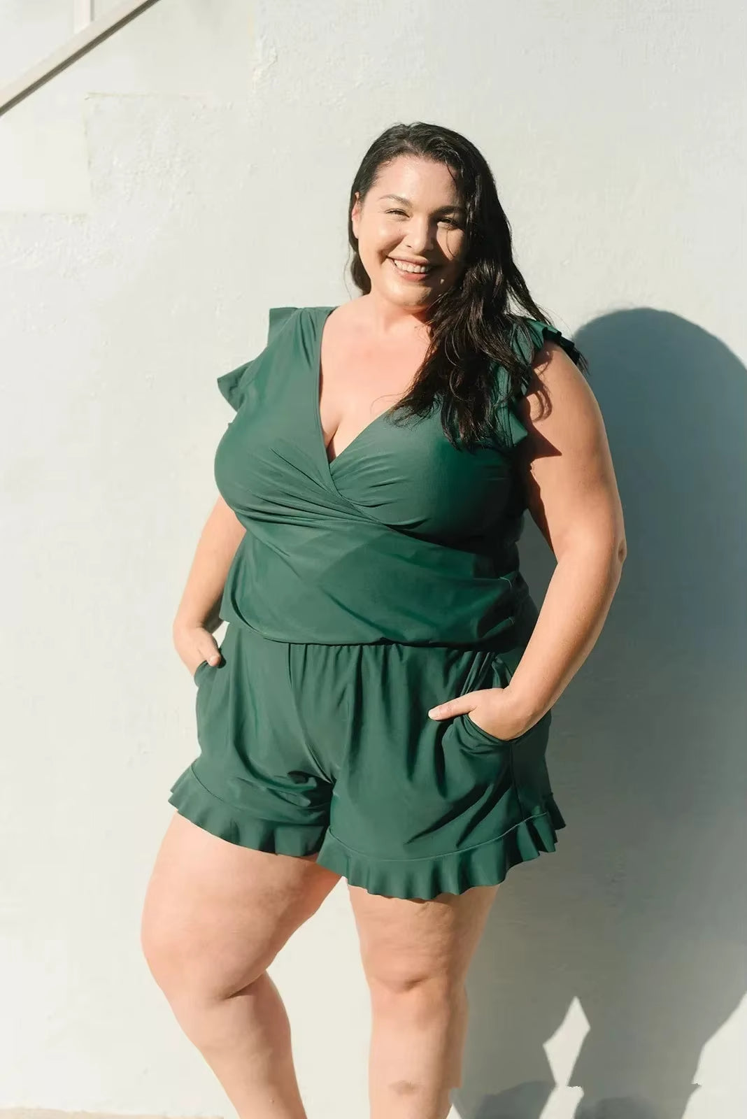 Kvinne Jumpsuit med Innebygd Badetøy 3
