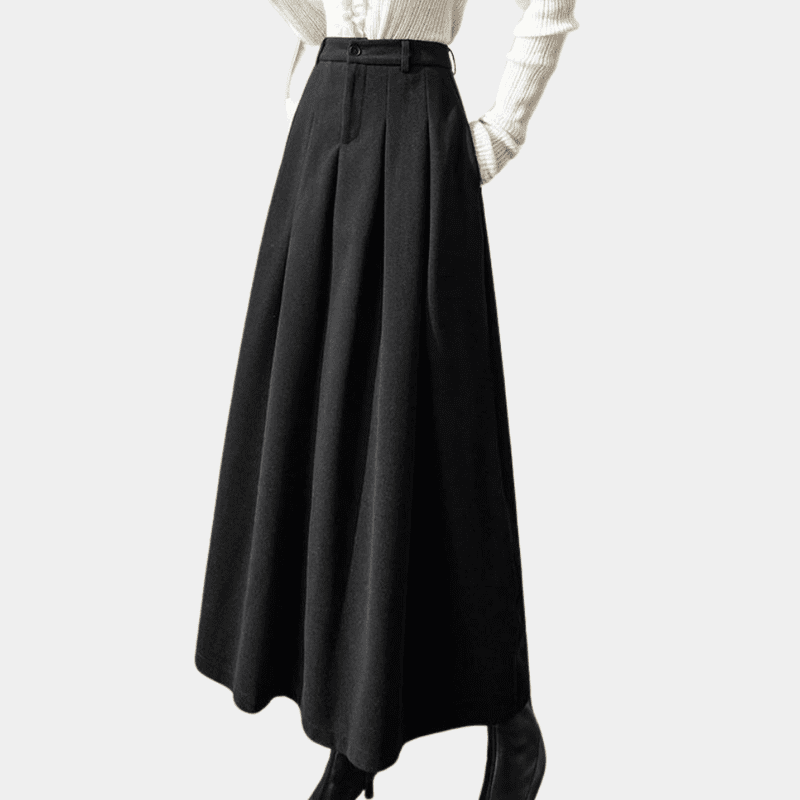 Kvinne Jupe Klassisk Design i Metallisk Silke 4