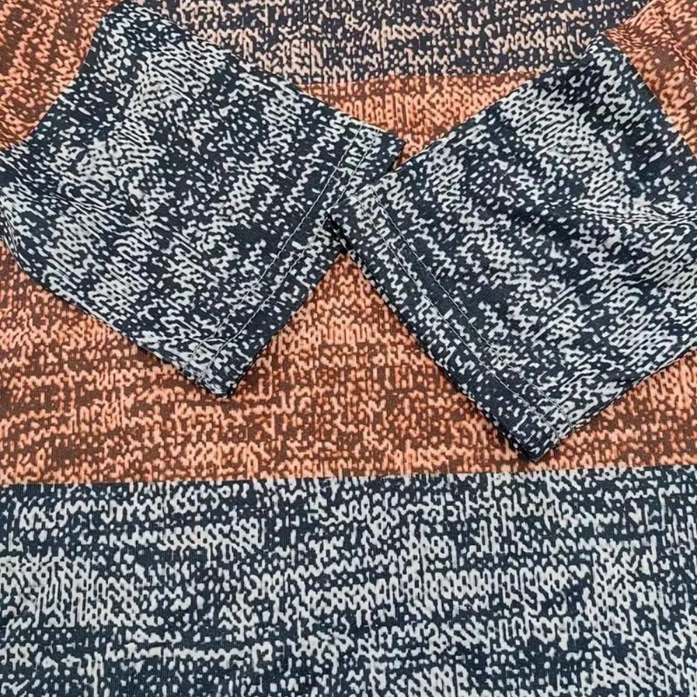 Kvinne Langermet Topp med Halvlange Lynlåsdetaljer og Horisontale Striper 2