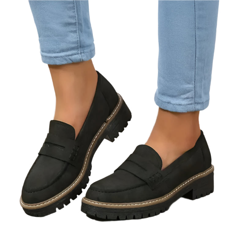 Kvinne Loafers Retro Suede Komfortabel Slip-On 0
