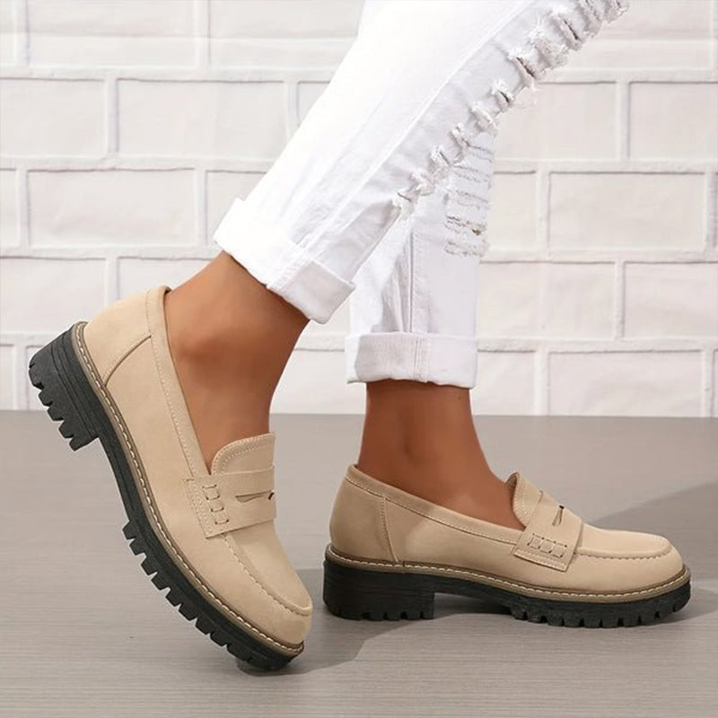 Kvinne Loafers Retro Suede Komfortabel Slip-On 1