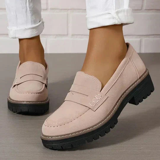 Kvinne Loafers Retro Suede Komfortabel Slip-On 3