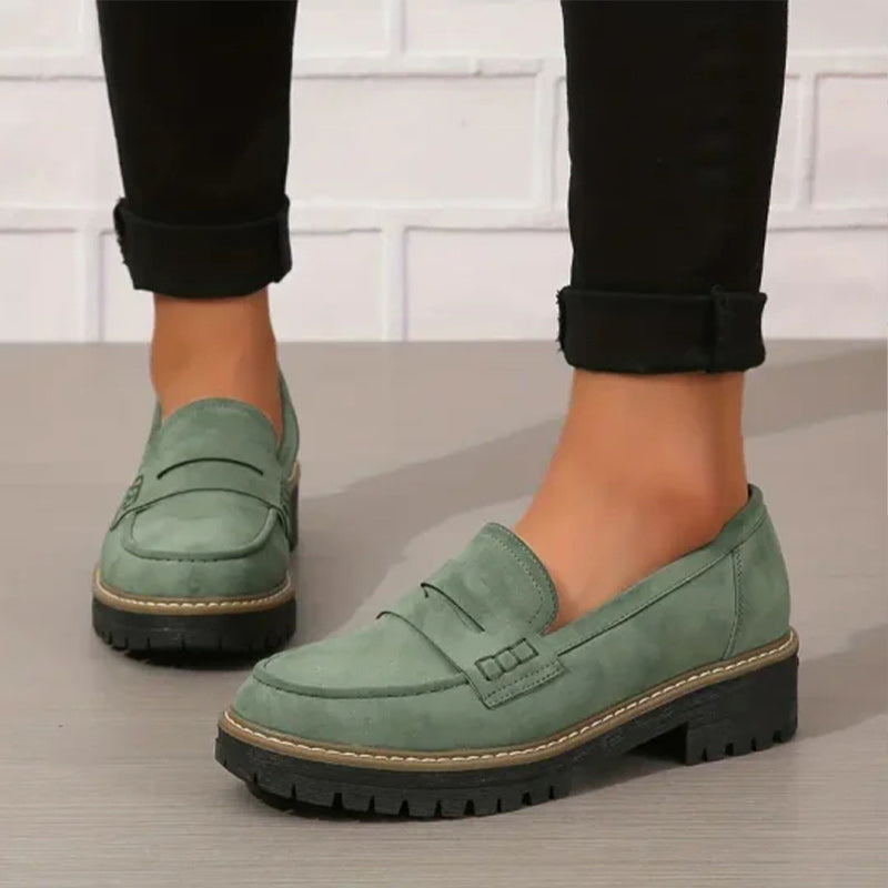 Kvinne Loafers Retro Suede Komfortabel Slip-On 5