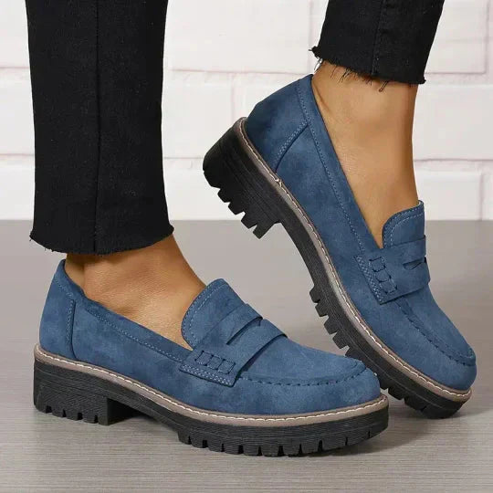 Kvinne Loafers Retro Suede Komfortabel Slip-On 7