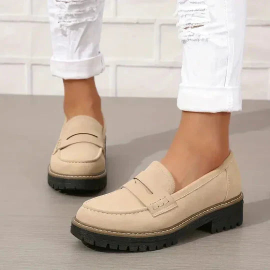 Kvinne Loafers Retro Suede Komfortabel Slip-On 8