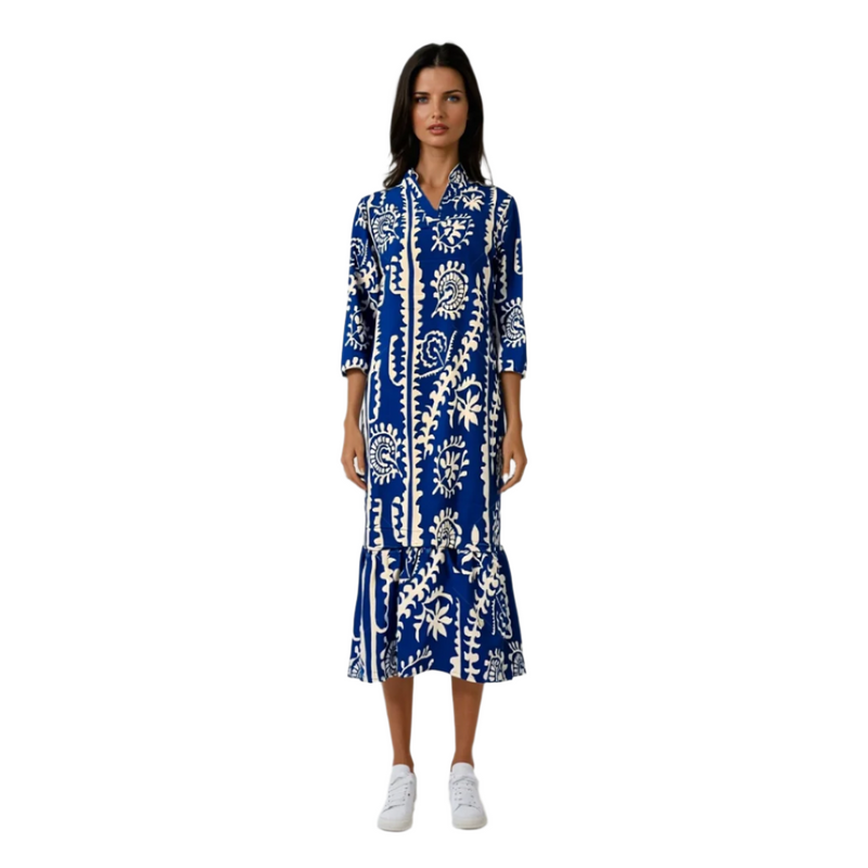 Kvinne Loose Fit Kjole V-Hals Polyester Rayon 0