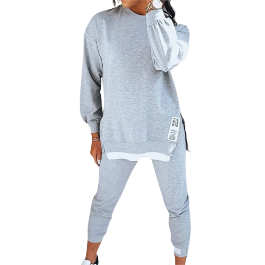 Kvinne Loungewear Sett Oversized Sweatshirt og Joggers Myk Elastisk 0
