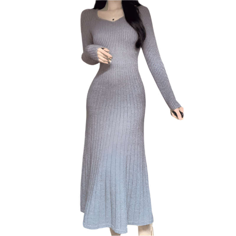 Kvinne Maxi Kjole Allsidig Grå 0