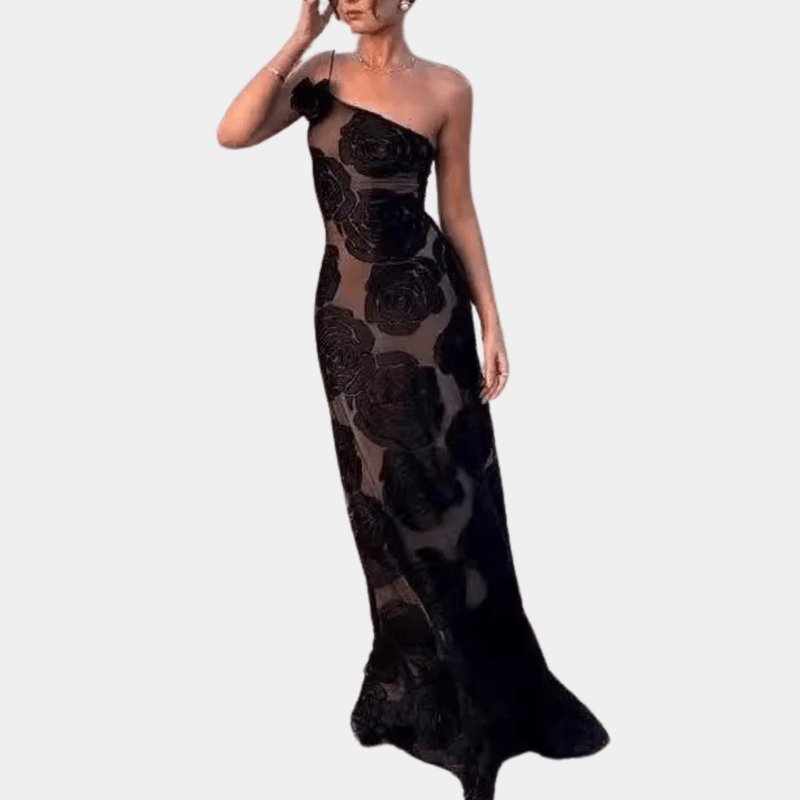 Kvinne Maxi Kjole Floral Design Polyester 4