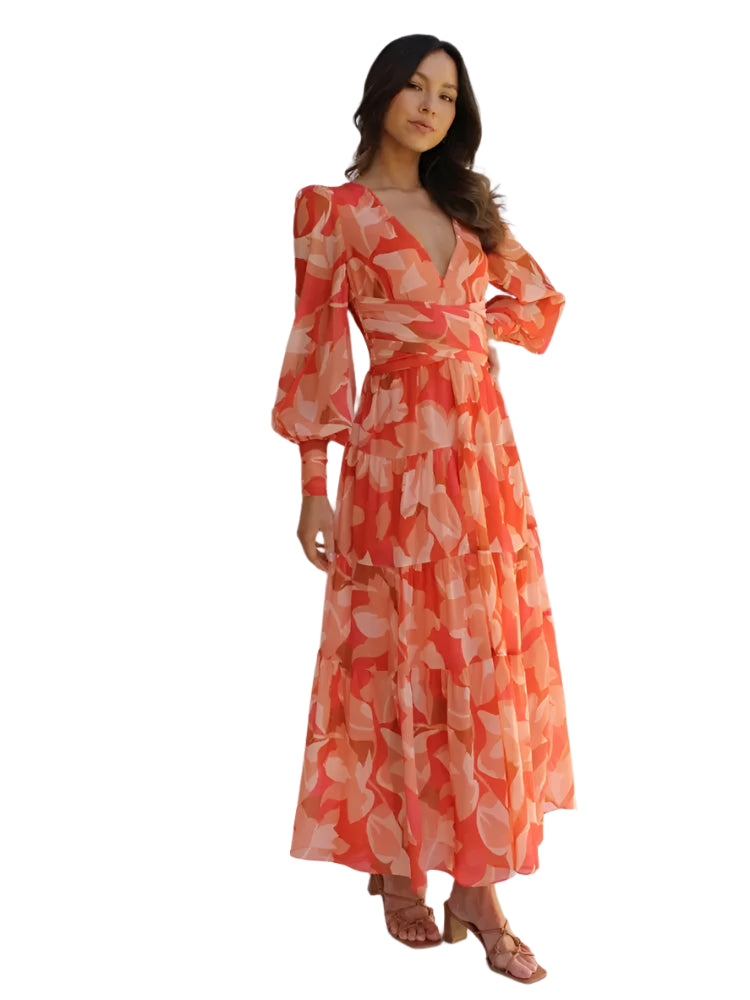 Kvinne Maxi Kjole Romantisk Chiffon 0