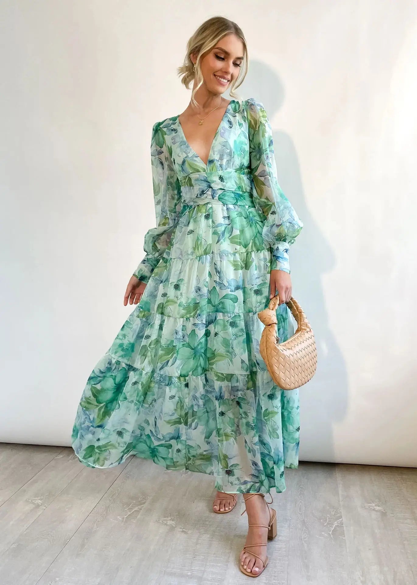 Kvinne Maxi Kjole Romantisk Chiffon 2