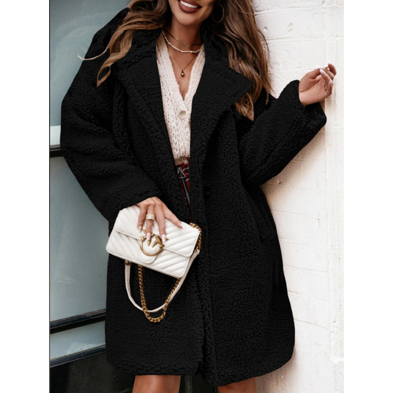 Kvinne Mid-Length Kåpe med Oversized Passform 2