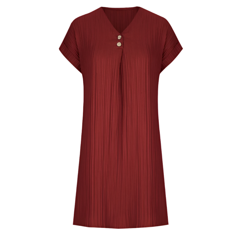 Kvinne Mini Kjole V-hals Klassisk Design 0