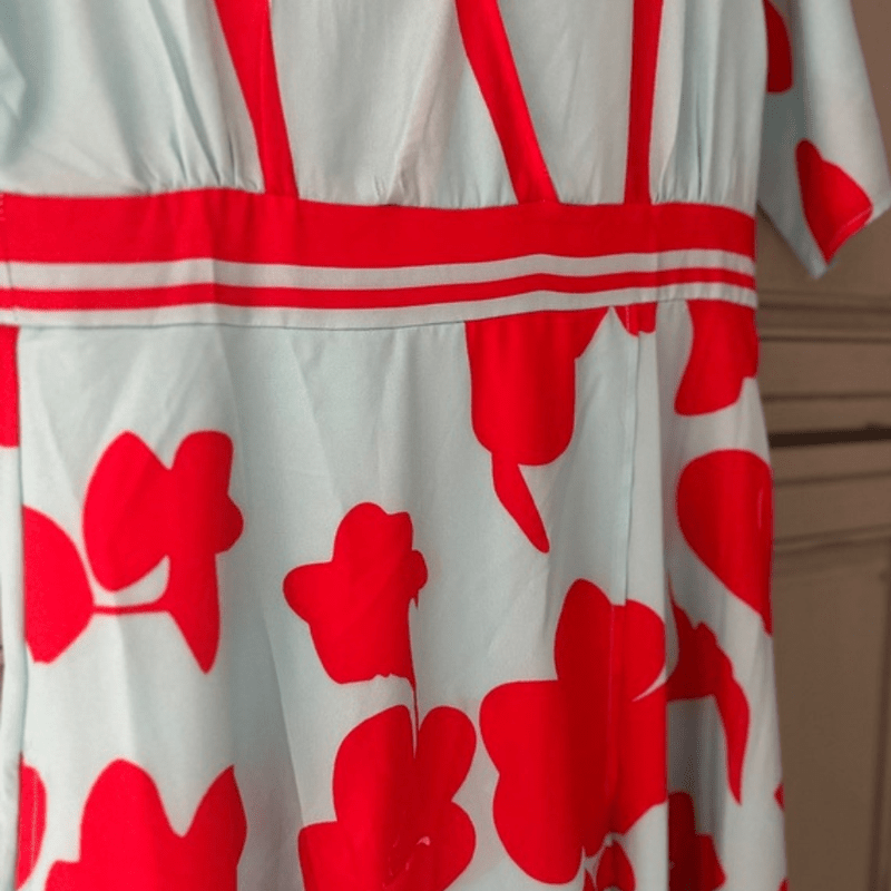 Kvinne Robe Blomsterdesign Elegant Polyester 2