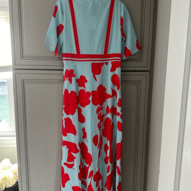 Kvinne Robe Blomsterdesign Elegant Polyester 4