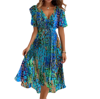 Kvinne Robe Elegant Asymmetrisk Design 0