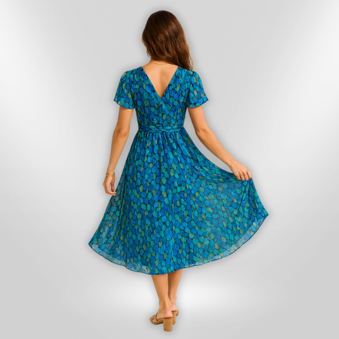 Kvinne Robe Elegant Asymmetrisk Design 2