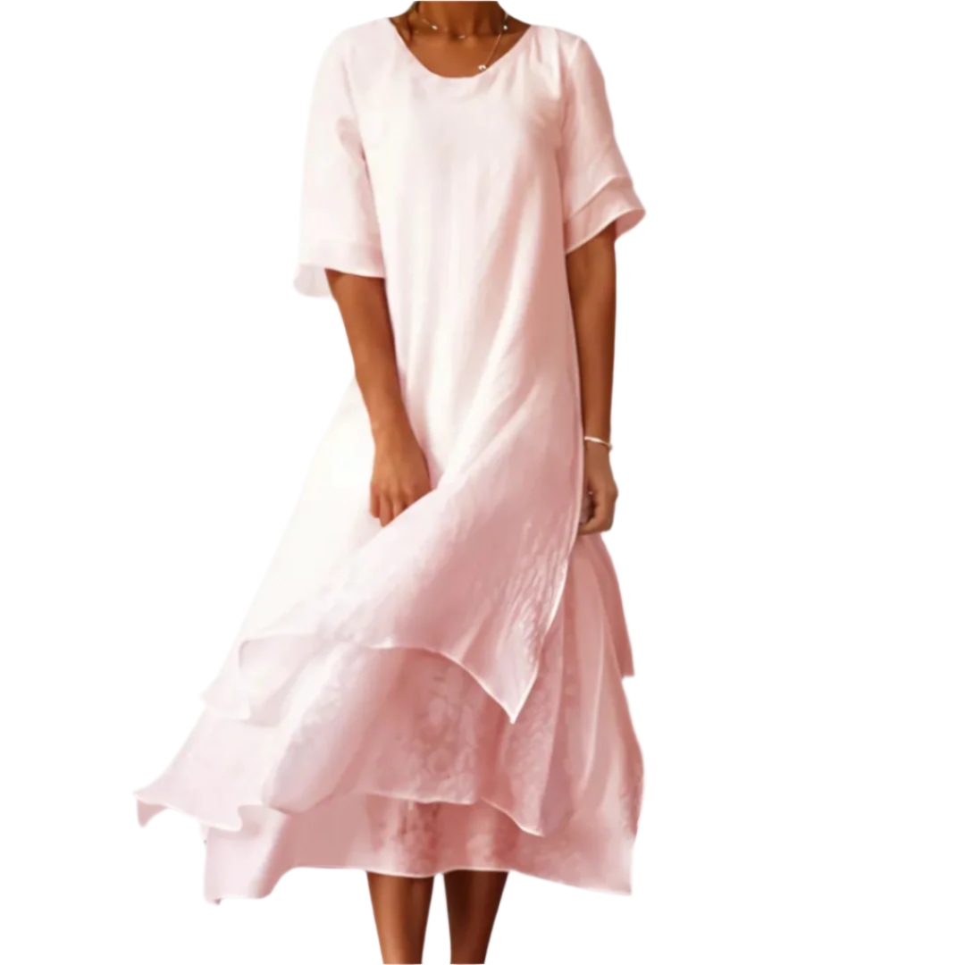 Kvinne Robe Elegant i Lett Bomull 0