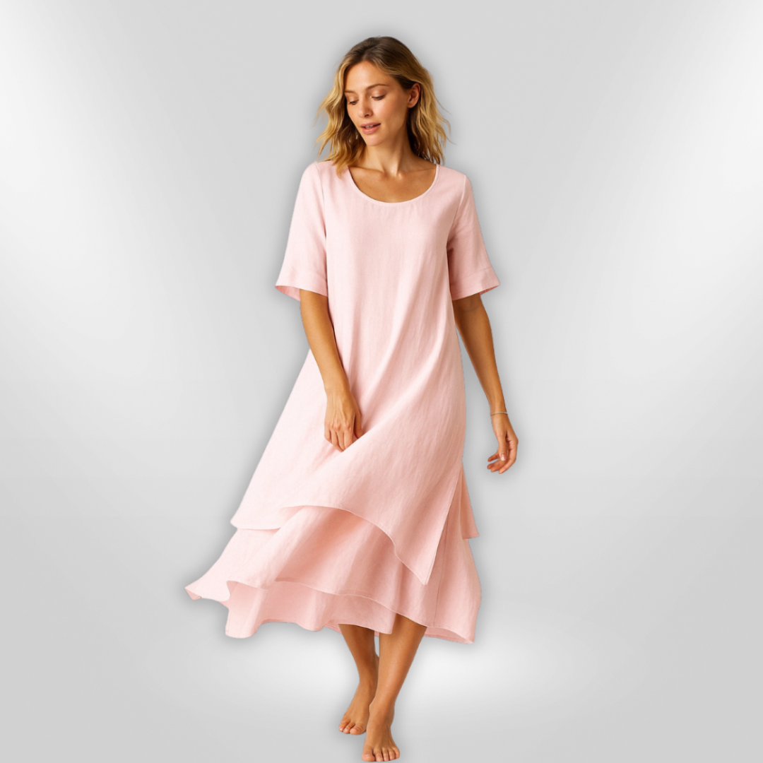 Kvinne Robe Elegant i Lett Bomull 1