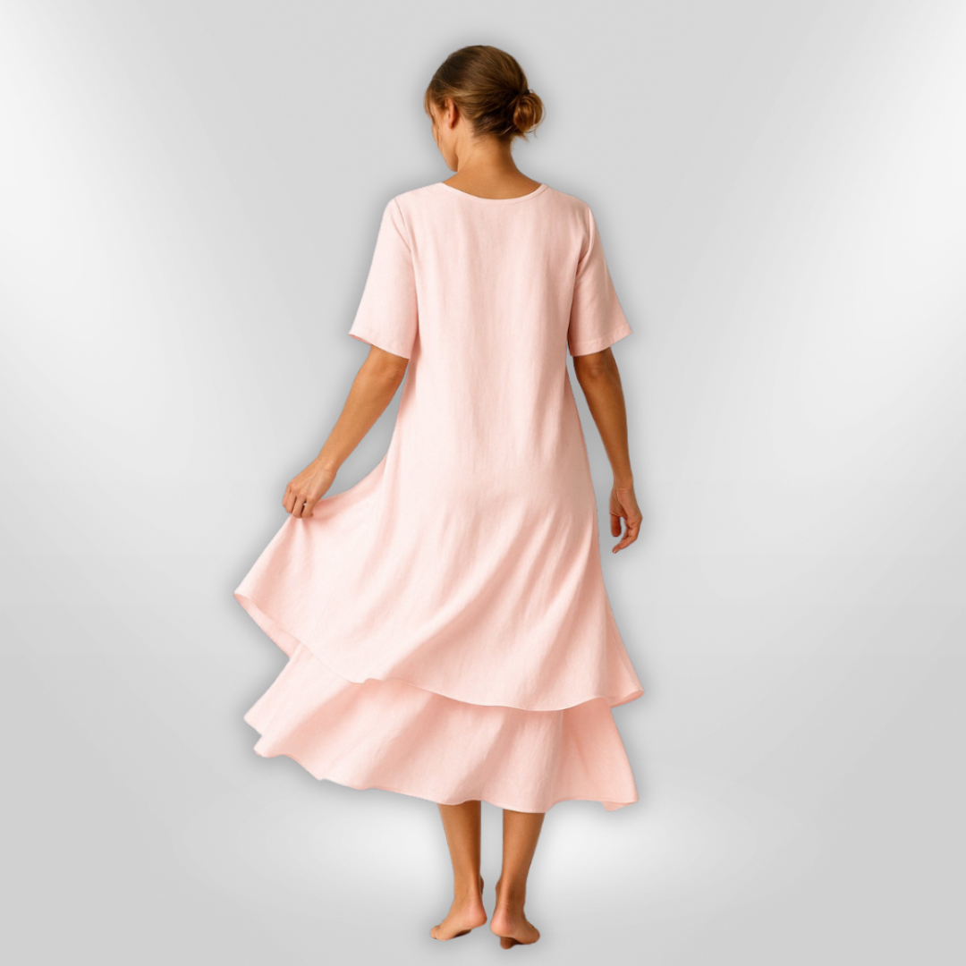 Kvinne Robe Elegant i Lett Bomull 2