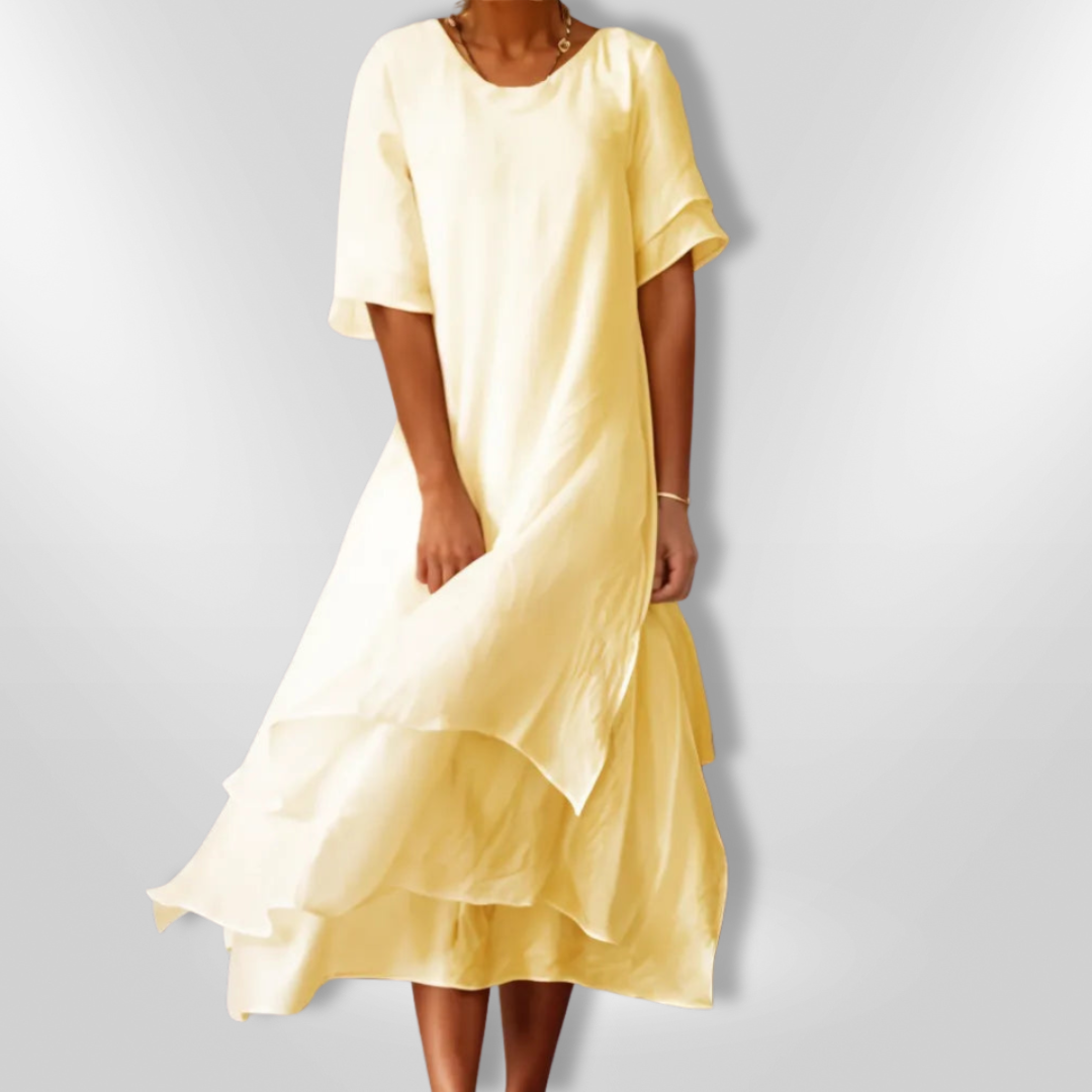 Kvinne Robe Elegant i Lett Bomull 6