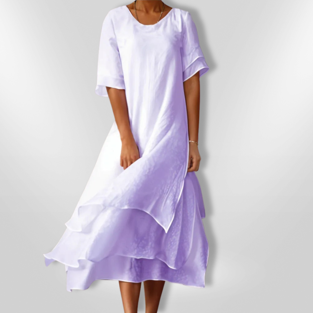 Kvinne Robe Elegant i Lett Bomull 7