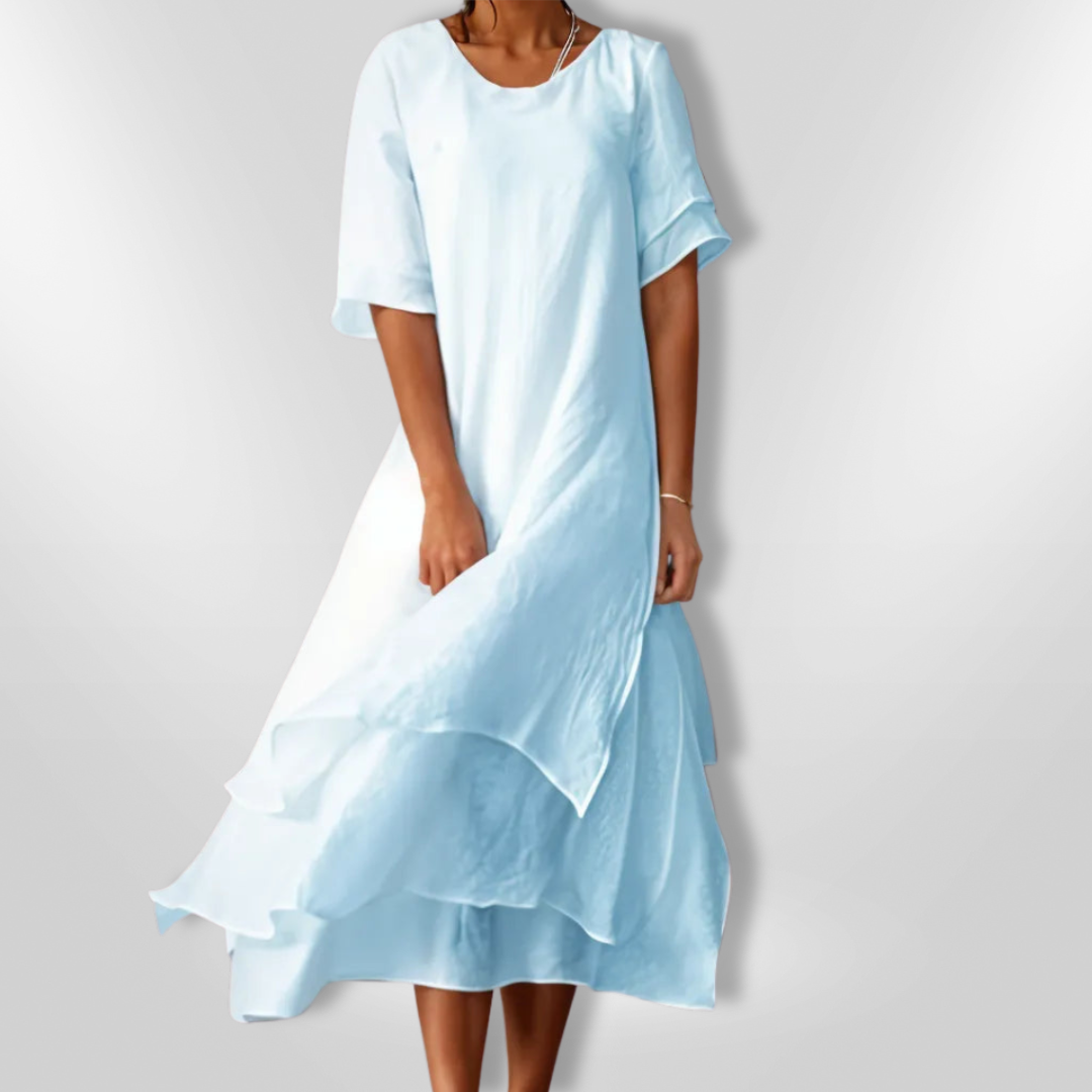 Kvinne Robe Elegant i Lett Bomull 8