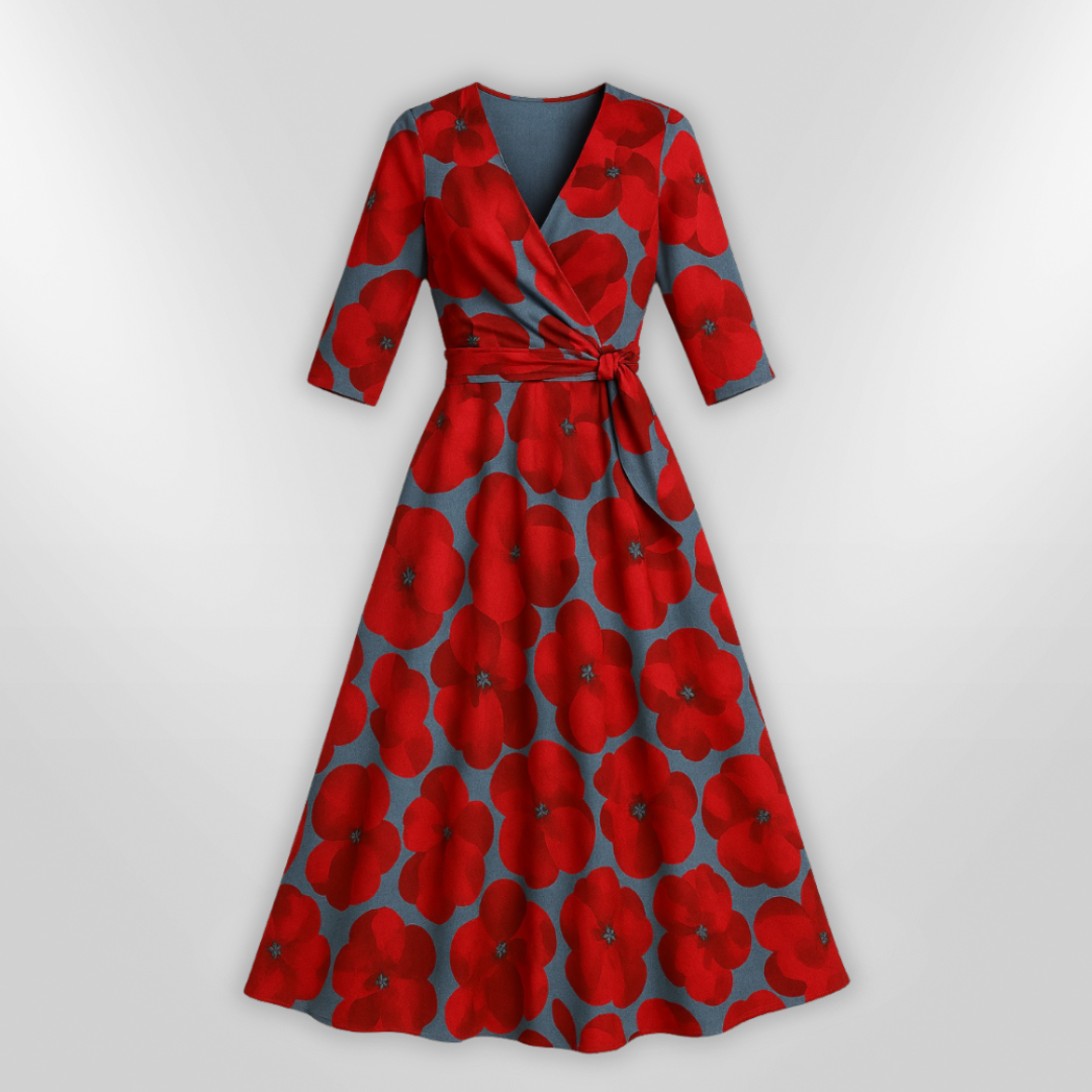 Kvinne Robe Floral Elegant 3