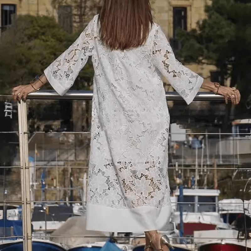 Kvinne Robe i Blonde Klassisk Stil Polyester 5
