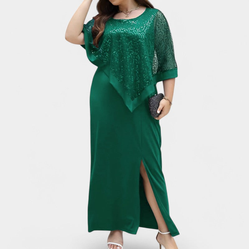 Kvinne Robe med Batwing Ermer og Paljetter 5
