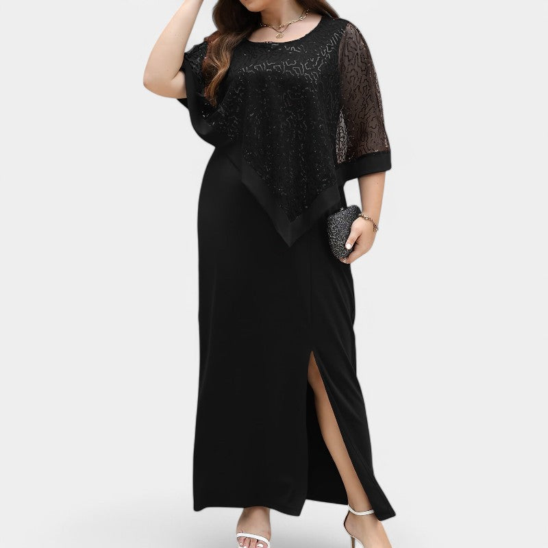 Kvinne Robe med Batwing Ermer og Paljetter 8