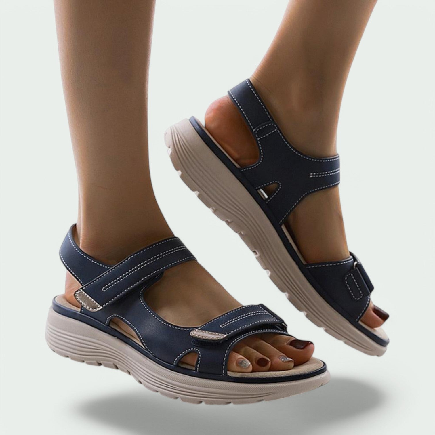 Kvinne Sandaler Justerbar Borrelås Pustende Stoff 2