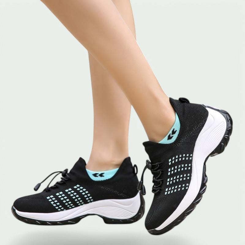 Kvinne Sko Komfortabel Snøring Gummisåle Pustende 2