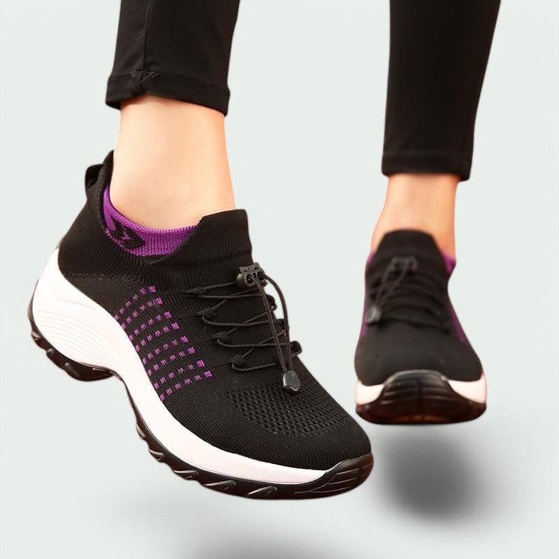 Kvinne Sko Komfortabel Snøring Gummisåle Pustende 3