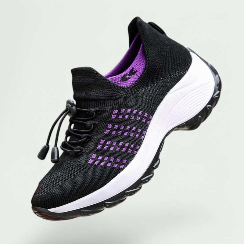 Kvinne Sko Komfortabel Snøring Gummisåle Pustende 4