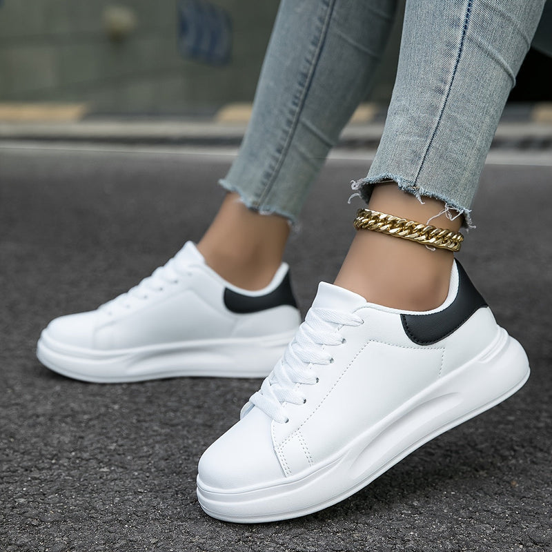 Kvinne Sneakers i Hvit Lær – Minimalistiske Fritidssko 3