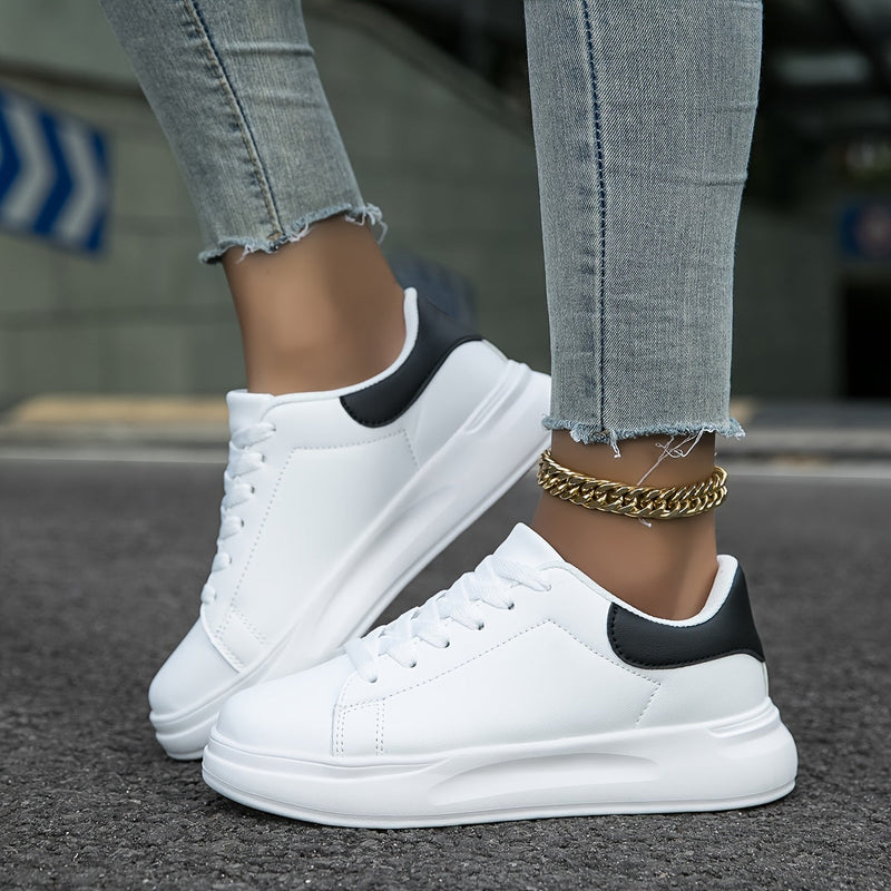 Kvinne Sneakers i Hvit Lær – Minimalistiske Fritidssko 5