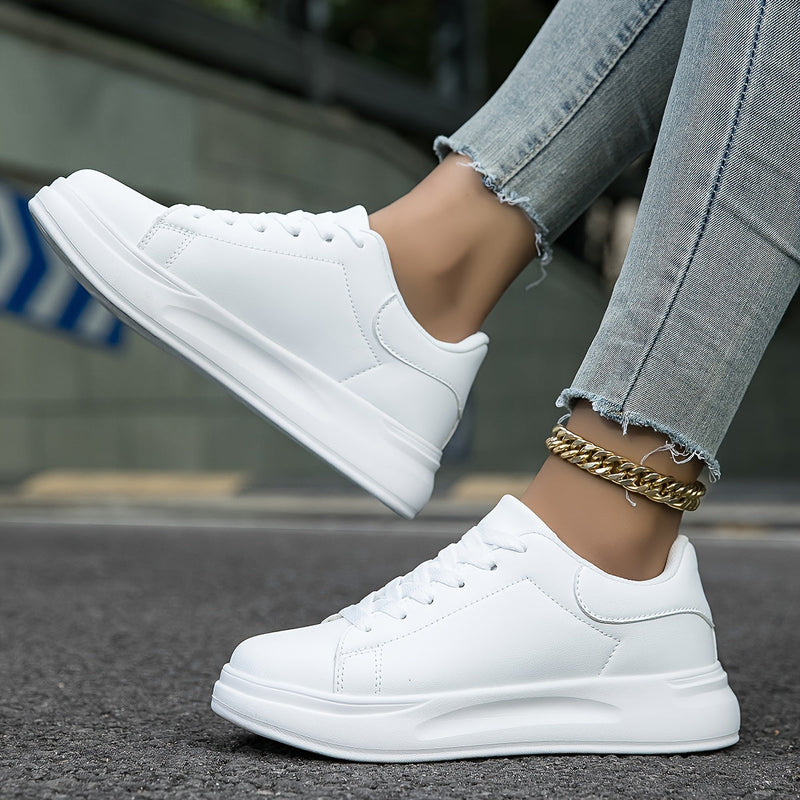 Kvinne Sneakers i Hvit Lær – Minimalistiske Fritidssko 6