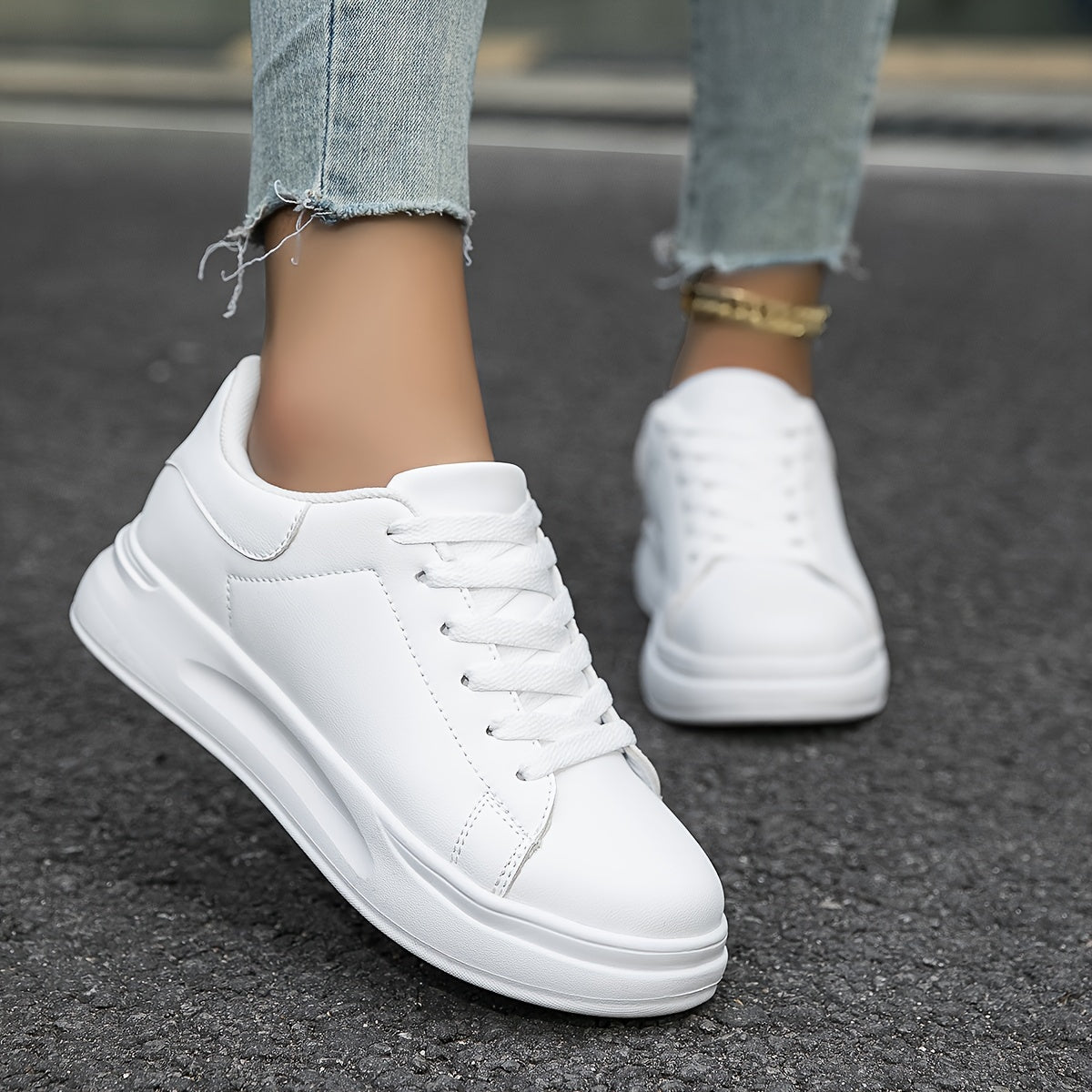 Kvinne Sneakers i Hvit Lær – Minimalistiske Fritidssko 7