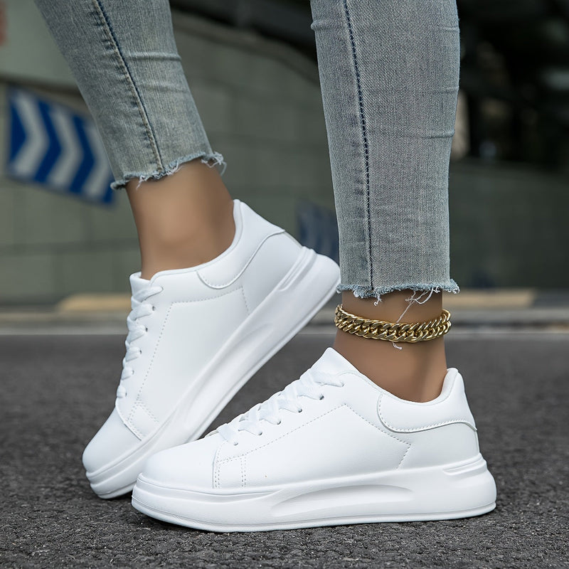 Kvinne Sneakers i Hvit Lær – Minimalistiske Fritidssko 8