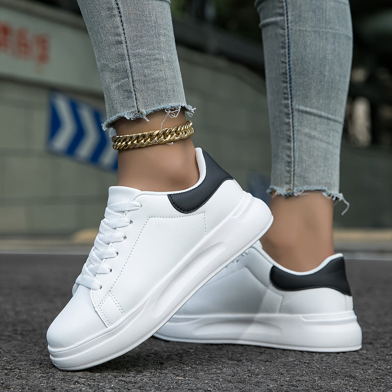 Kvinne Sneakers i Hvit Lær – Minimalistiske Fritidssko 9