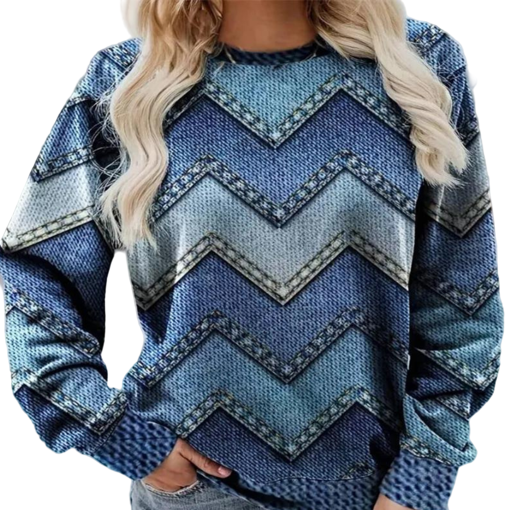 Kvinne Sweater Romslig Avslappet Design 0