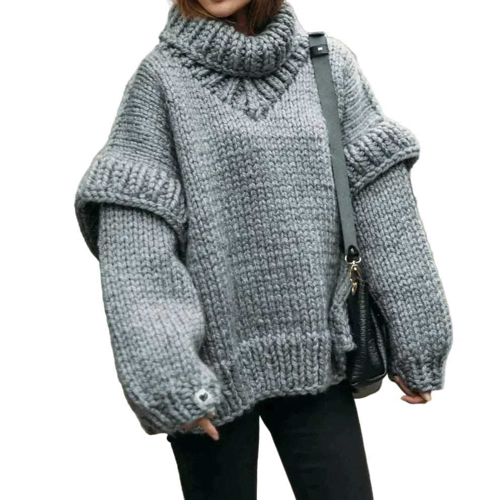 Kvinne Turtleneck Genser Oversized Passform 0