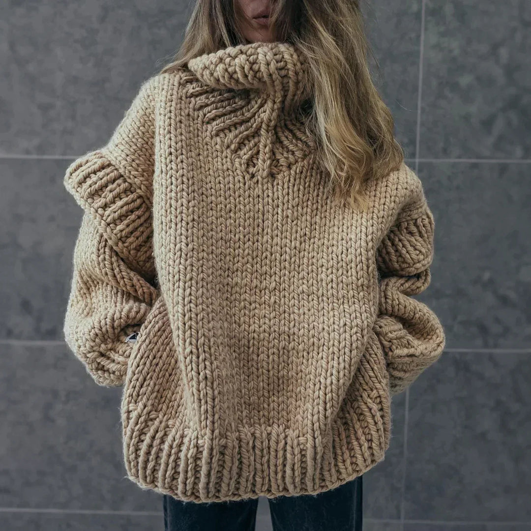 Kvinne Turtleneck Genser Oversized Passform 1
