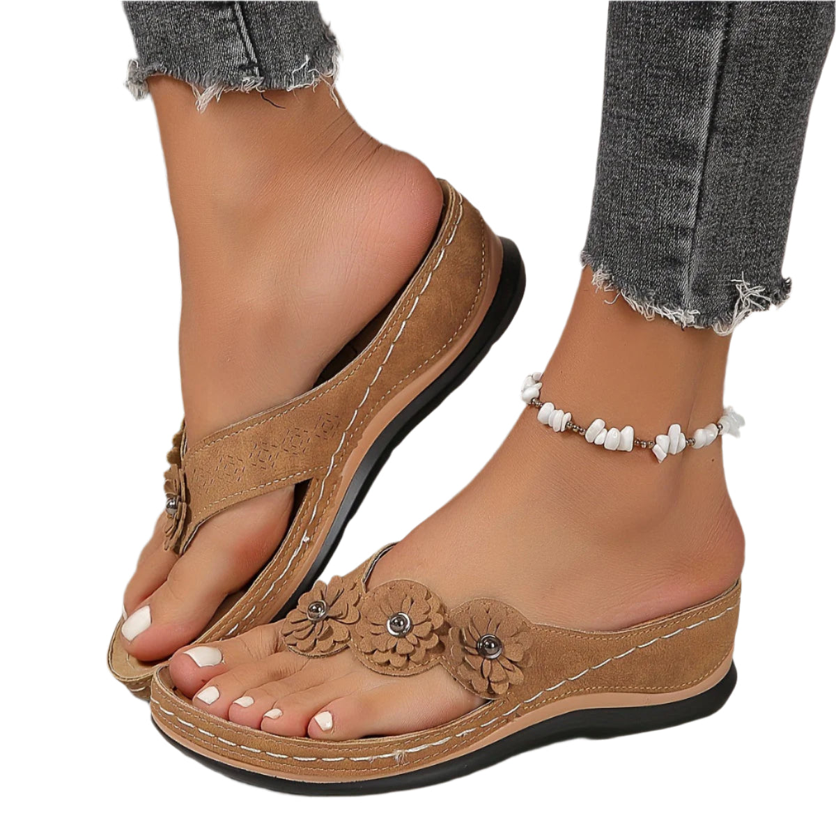 Kvinnenes Komfort Sandaler Åpen Tå Vegansk Lær 0
